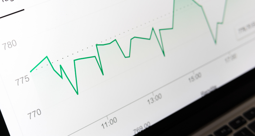 finance data on a computer screen